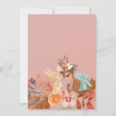 Rustikale Girl Woodland Deer Baby Dusche Einladung (Rückseite)