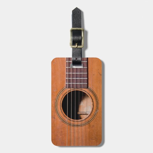 Rustikale Gitarre Gepäckanhänger (Vorderseite vertikal)