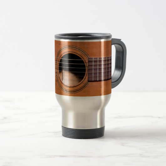 Rustikale Gitarre Reisebecher (VorderseiteRechts)