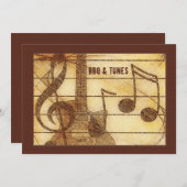 Rustikale Gitarreneinladung Einladung (Vorne/Hinten)