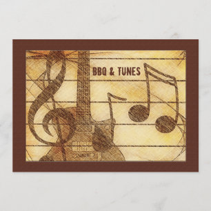 Rustikale Gitarreneinladung Einladung