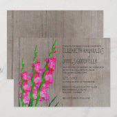 Rustikale Gladiolus Hochzeitseinladungen Einladung (Vorne/Hinten)