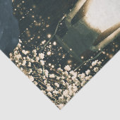 Rustikale glänzende Laternenleuchte Blau Schwarze  Seidenpapier (Ausschnitt)