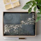 Rustikale glänzende Laternenleuchte Blau Schwarze Seidenpapier (Geschenk)