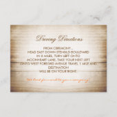 Rustikale Glaskeramik orange Blume Empfang Begleitkarte (Rückseite)