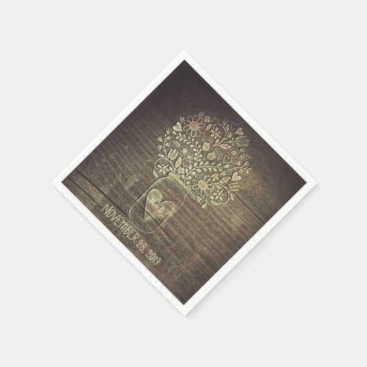 Rustikale Glaskeramik Serviette (Ecke)