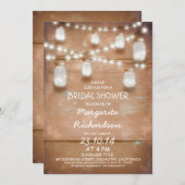 rustikale Glaskeramikkrüge mit Brautparty laden ei Einladung (Vorne/Hinten)