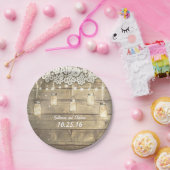 Rustikale Glaskeramikstrahlleuchten aus Holz Pappteller (Party)