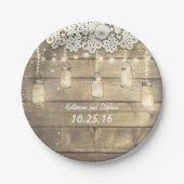 Rustikale Glaskeramikstrahlleuchten aus Holz Pappteller (Vorderseite)