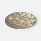 Rustikale Glaskeramikstrahlleuchten aus Holz Pappteller (Schrägansicht)