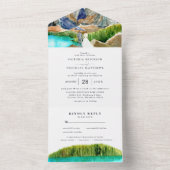 Rustikale Gletscherhochzeit All In One Einladung (Innen Boden)