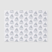 Rustikale Glitz Silber Santa Hüte Weihnachten Seidenpapier (Vorderseite)