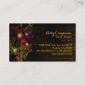 Rustikale Glitzy Spiral Trees Mode Visitenkarte (Rückseite)