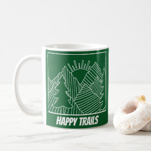 Rustikale glückliche Wege Berge Kaffeetasse
