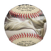 Rustikale Glückwünsche Abschluss Foto Baseball (Vorderseite)