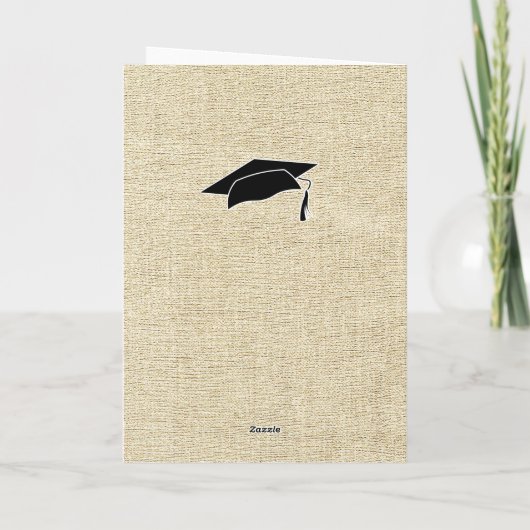 Rustikale Glückwünsche Foto Abschluss Karte (Rückseite)