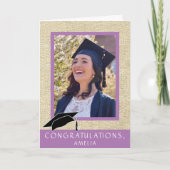 Rustikale Glückwünsche Foto Abschluss Karte (Vorderseite)