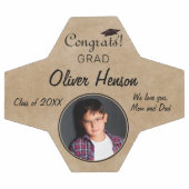 Rustikale Glückwünsche Grad Abschluss Foto Fußball (Flach)