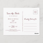 Rustikale Gold-Blätter und Blumenblätter Save the Postkarte (Rückseite)