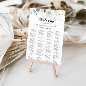 Rustikale Gold Floral Alphabetic Seekarte Poster