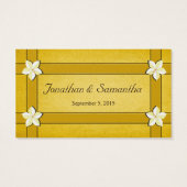 Rustikale Gold Floral Gastgeschenk Hochzeit Gefäll (Rückseite)