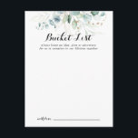 Rustikale Gold Floral Wedelbuchkarten Postkarte<br><div class="desc">Diese rustikalen goldblühenden Eimerkarten sind die perfekte Wahl für einen einfachen Hochzeitsempfang oder ein einfaches Brautparty. Dieses künstlerische Design zeigt handgezeichnet goldene Blüten und Aquarellen eucalyptus grünes Blattwerk,  das die natürliche Schönheit inspiriere. Ändern Sie den Wortlaut in Anzug jedes Lebensereignisses. Das Schild der Schaufelliste wird separat verkauft.</div>