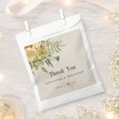 Rustikale Gold-Rose auf Damaskadenhochzeit Geschenktütchen (Ausgeschnitten)