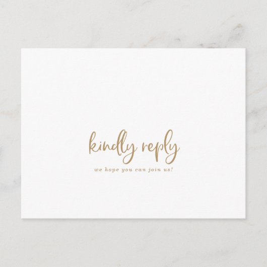 Rustikale Gold Script Song Anfrage UAWG Postkarte (Vorderseite)