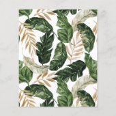 Rustikale Gold Tropical Frame Bestätigung Einladun (Rückseite)