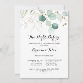 Rustikale goldblühende Nacht vor dem Probe Einladung (Vorderseite)