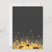 Rustikale Goldblumen Barnholz 50. Geburtstag Einladung (Rückseite)