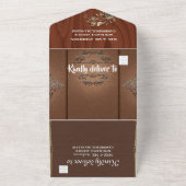 Rustikale Goldblumenhochzeit in einer Einladung (Außenbereich)