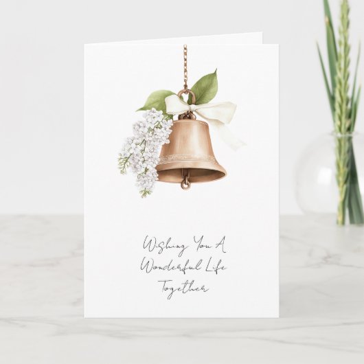 Rustikale Goldbrell-Blütenhochzeit Karte (Vorderseite)