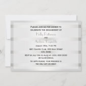 Rustikale Golden Horseshoes Silver Whh H Verlobung Einladung (Rückseite)