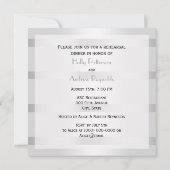 Rustikale Golden Horseshoes Silver Whit Probe Din Einladung (Rückseite)