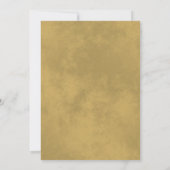 Rustikale Goldene Blätter Elegante Schwarze Hochze Einladung (Rückseite)