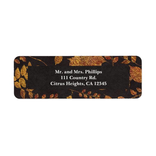 Rustikale goldene Blätter Herbst Hochzeit (Vorne)