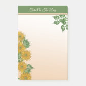 Rustikale goldene Blume, Grünflächen und Blätter G Post-it Klebezettel (Vorderseite)