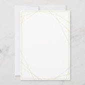 Rustikale goldene geometrische Burgund Einladung (Rückseite)