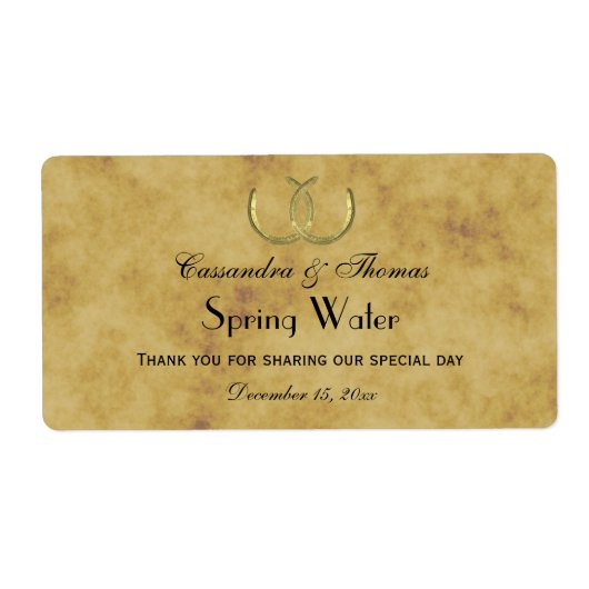 Rustikale Goldene Hufeisen gestörtes Wasserzeichen (Vorne)