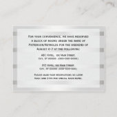 Rustikale Goldene Hufeisen Silver Whit Unterkünfte Begleitkarte (Rückseite)