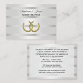 Rustikale Goldene Hufeisen Silver Whit Unterkünfte Begleitkarte (Vorne/Hinten)