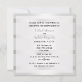 Rustikale Goldene Hufeisen Silver Whit Verlobung Einladung (Rückseite)