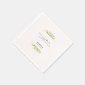 Rustikale goldene Rahmen-Wildblumen-Baby-Shower Serviette (Ecke)
