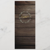 Rustikale goldene Script-Kalligrafie Klassische Ho Menükarte (Rückseite)