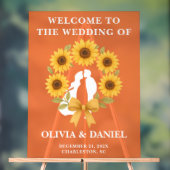 Rustikale Goldene Sonnenblume Hochzeit im Herbst W Acrylschild (Neutral)