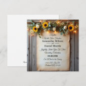Rustikale Goldene Stunde Ansammlungen Einladung (Vorne/Hinten)