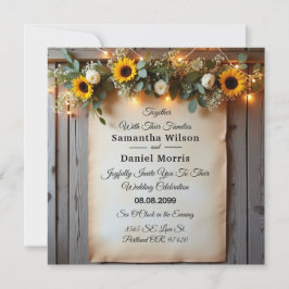 Rustikale Goldene Stunde Ansammlungen Einladung