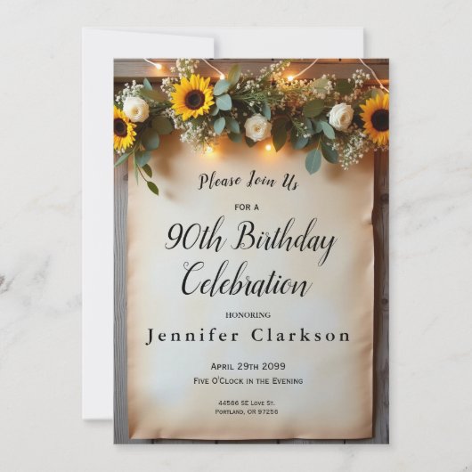 Rustikale Goldene Stunde Ansammlungen Einladung (Vorderseite)