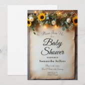 Rustikale Goldene Stunde Ansammlungen Einladung (Vorne/Hinten)